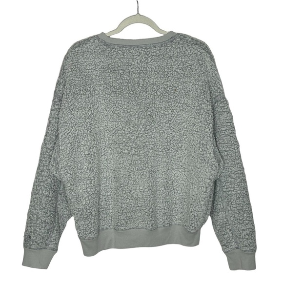Victoria’s Secret PINK Gray Faux Sherpa Sweatshirt - Picture 5 of 13